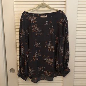 LOFT Marigold Button Sleeve Blouse